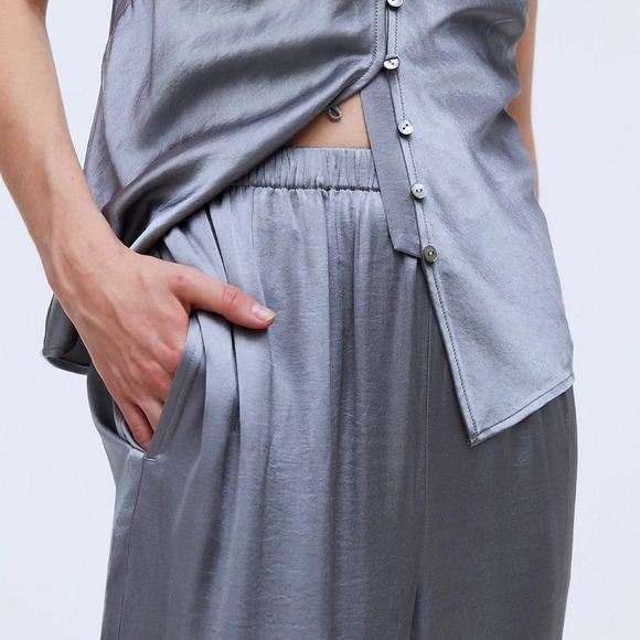 Madewell Straight-Leg Full-Length Pants in Satin Size Small - Picture 4 of 5